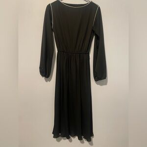 Vintage Elegant Black Long Sleeve Dress